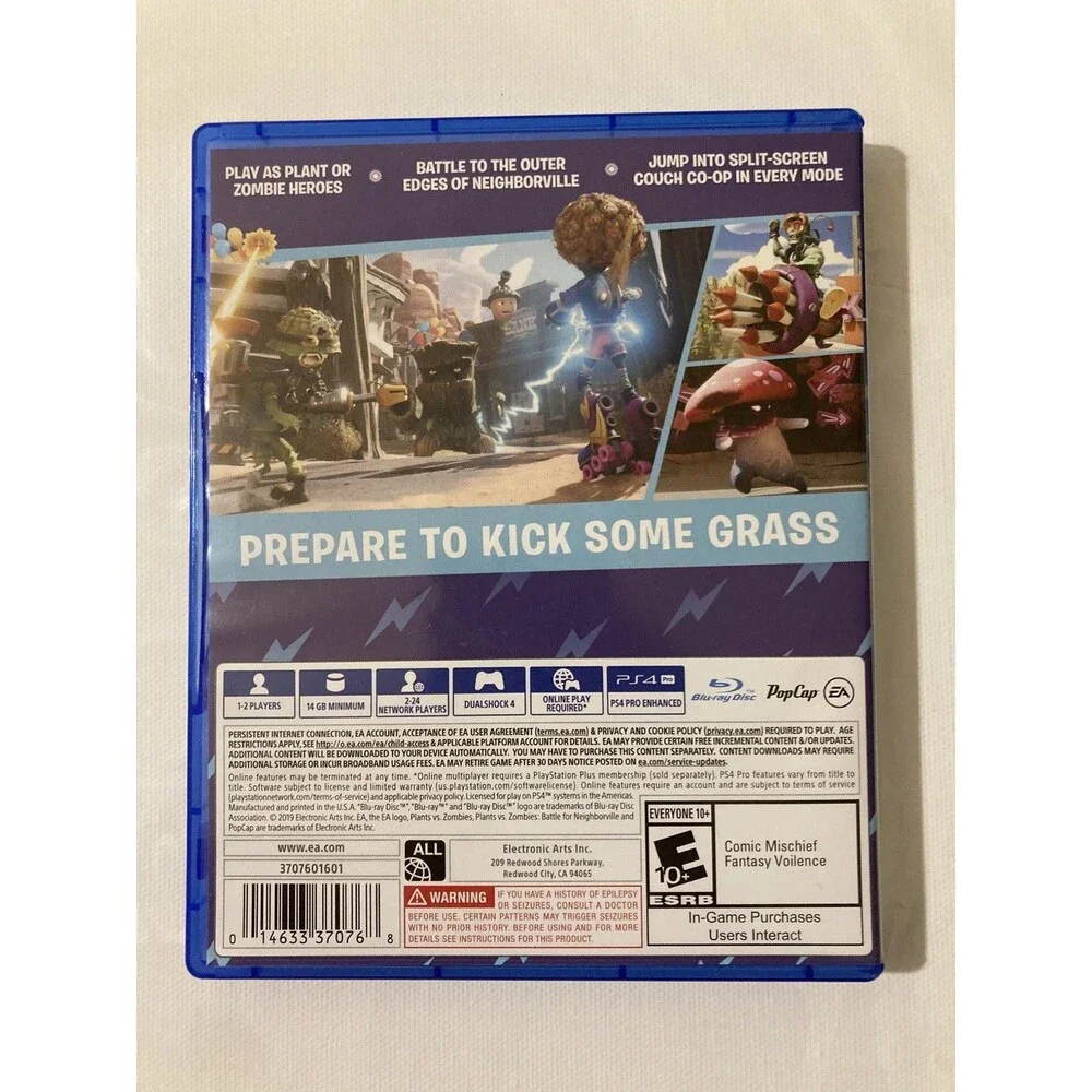 Plants vs. Zombies: Battle for Neighborville (PS4, 2019) Complete w/ Comic Code